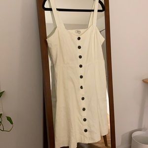 White Smocked Back Madewell Mini Dress